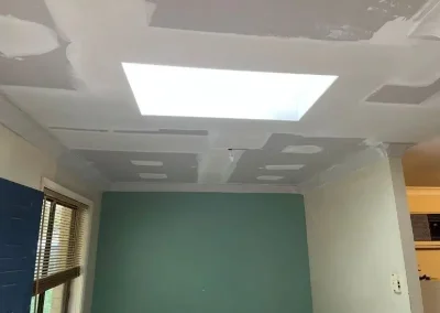 plastered water damaged ceiling in Aspley