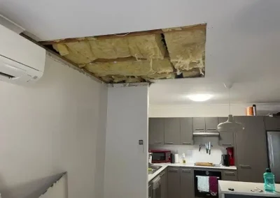 before ceiling plastering in kitchen