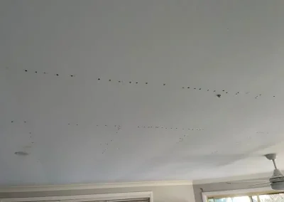 before ceiling repairs